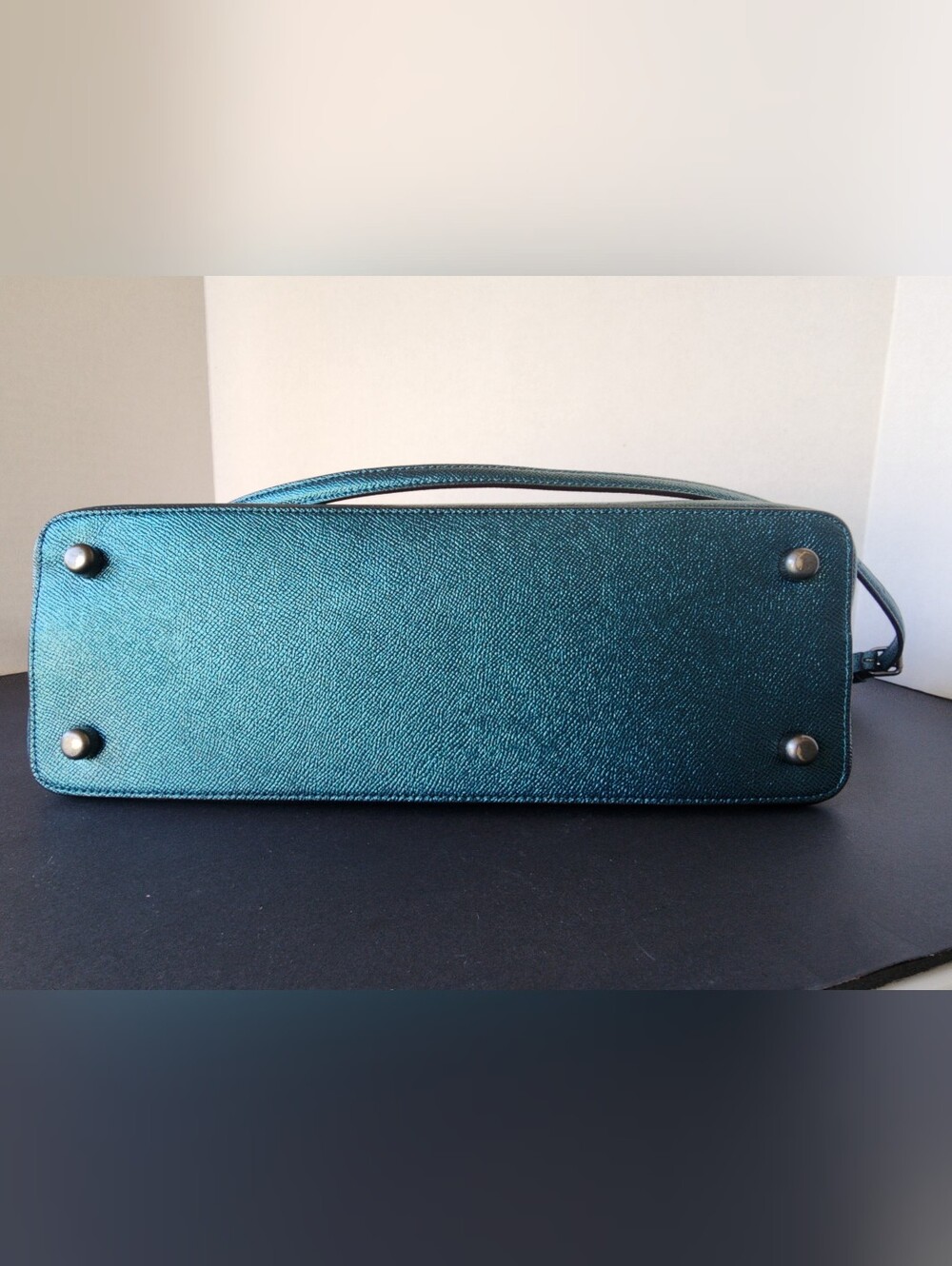 Coach Dark Teal Metallic Sierra Dome 2Way Satchel, EUC, 2017, $395 MSRP - Picture 4 of 7